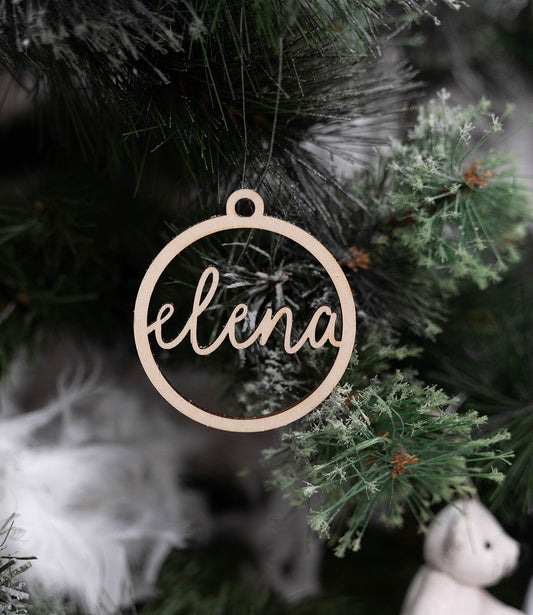Christmas pendant // silhouette - with name