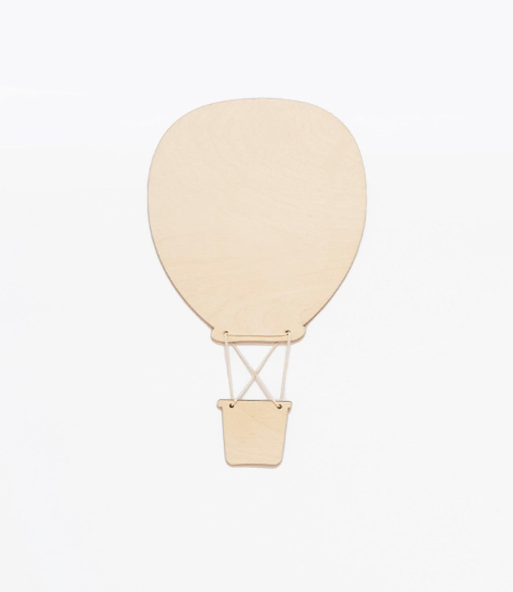 Wooden hot air balloon // with name