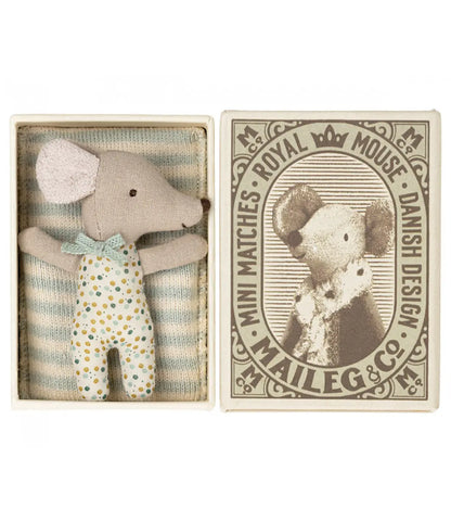Baby mouse //  Sleepy-Wakey in doosje - jongen Maileg