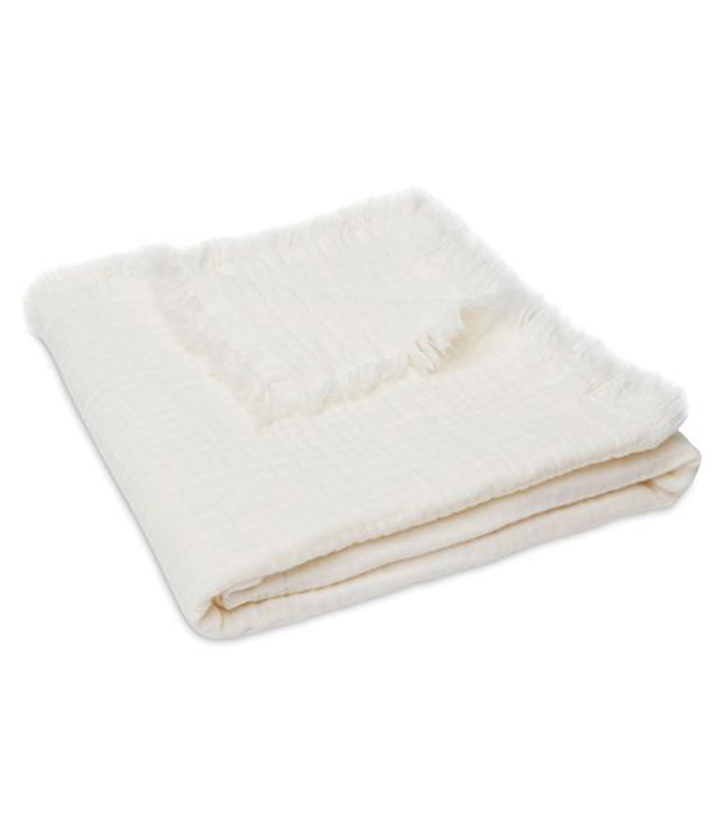 Blanket // Muslin fringe - Ivory