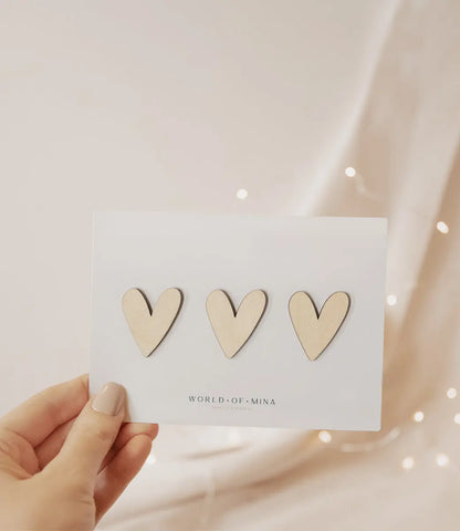Houten hartjes // set van 2 World of Mina