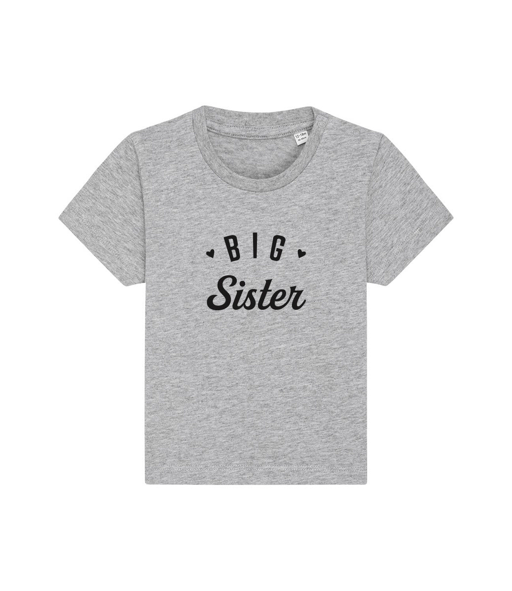 Organic baby t-shirt // Big sister O1