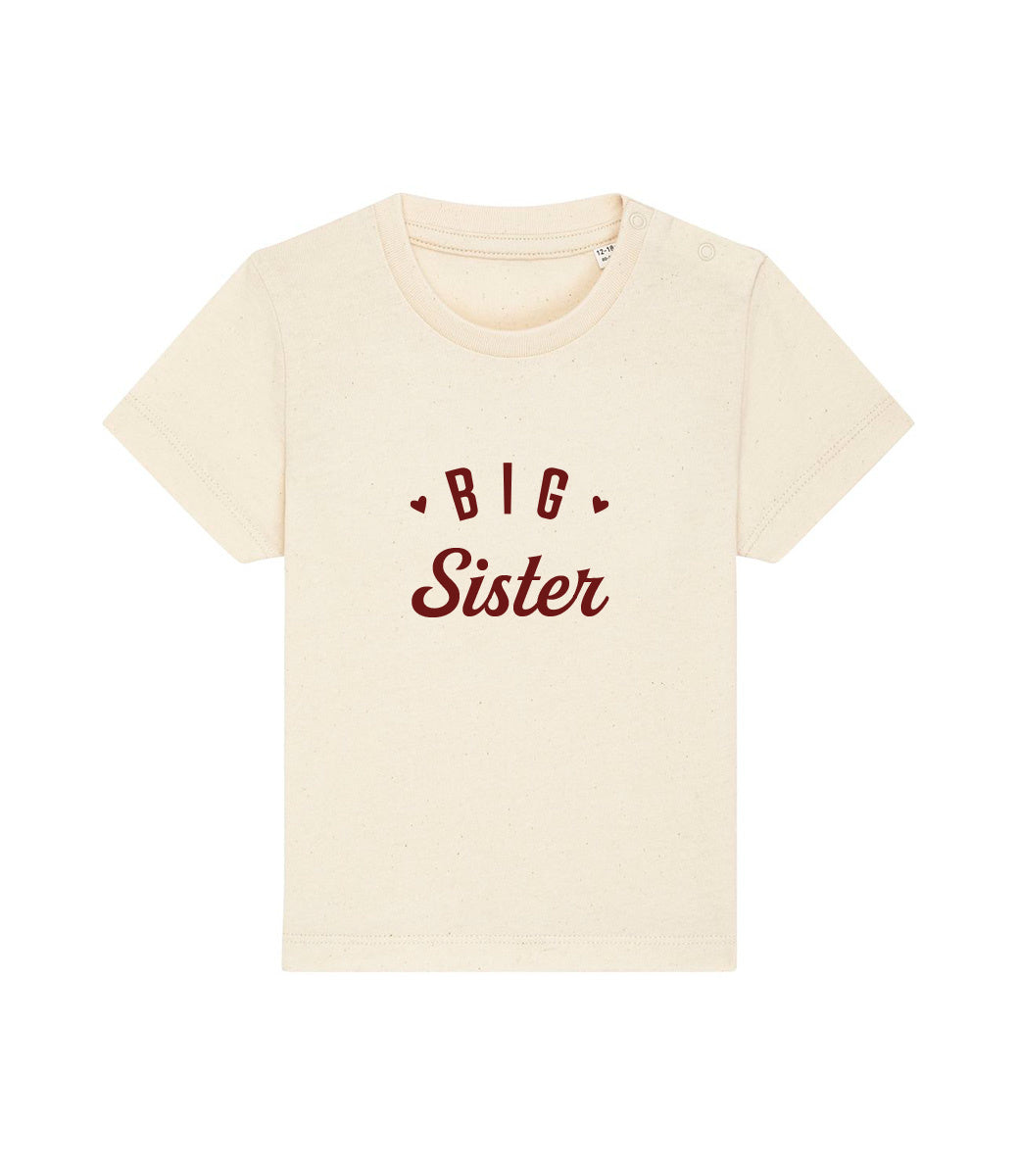 Organic baby t-shirt // Big sister O1