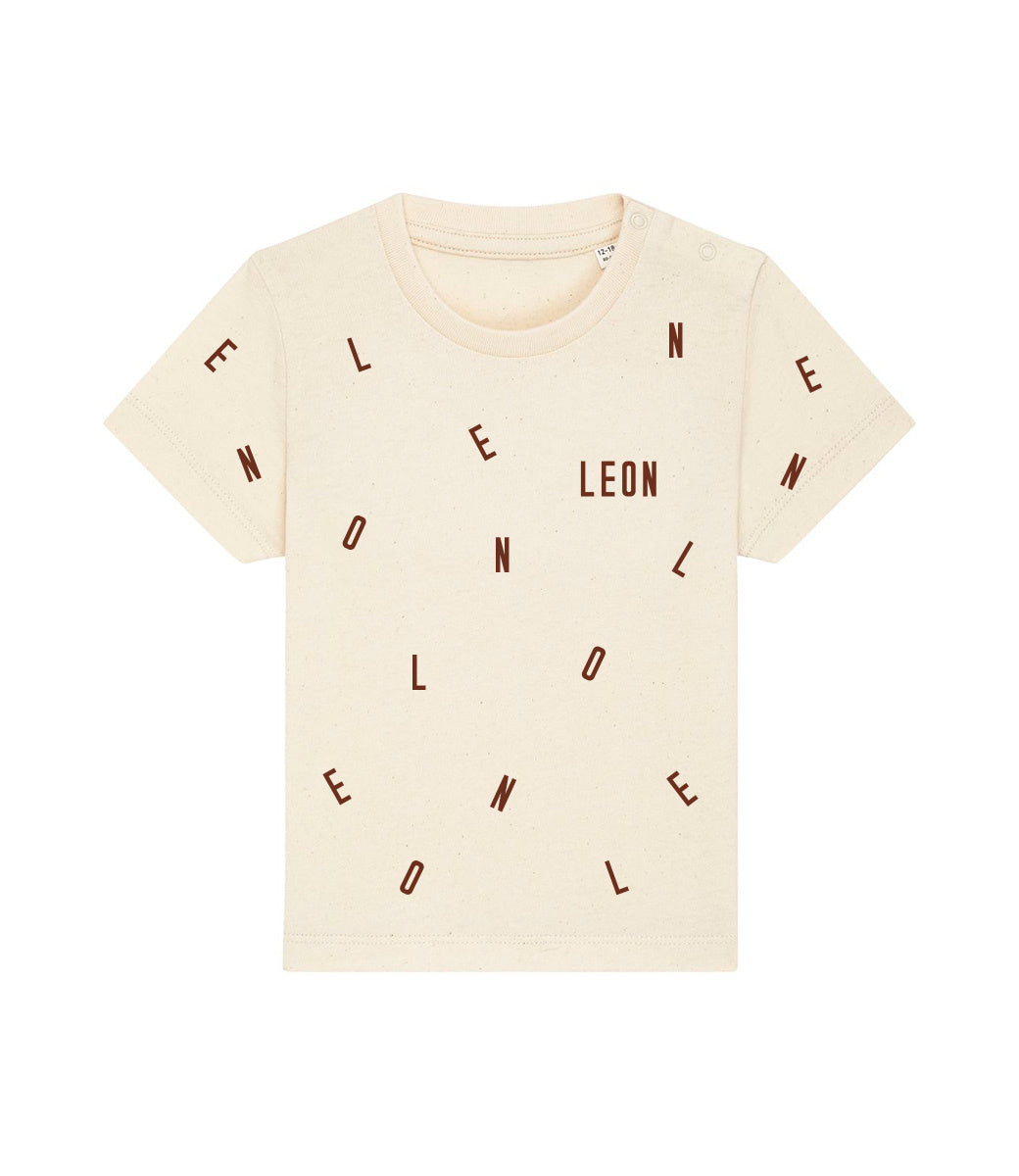 Organic baby name t-shirt // Dancing letters