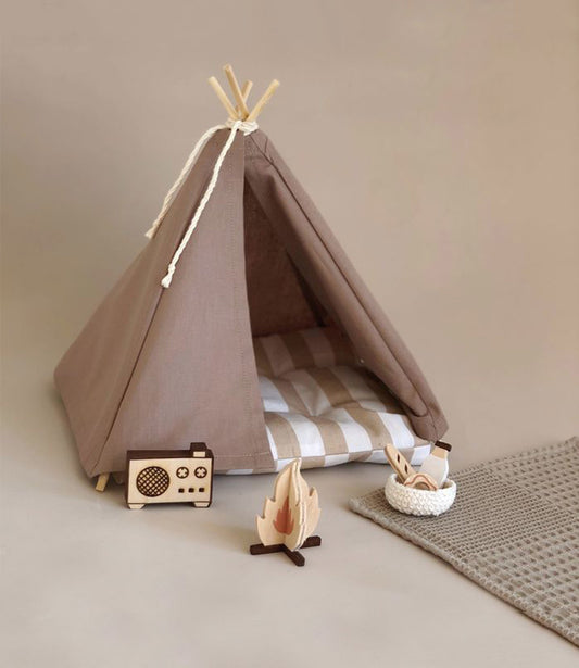 Tent voor houten poppen (excl.pop)